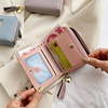 Card holder, wallet, folding short shoulder bag with zipper, 2020
