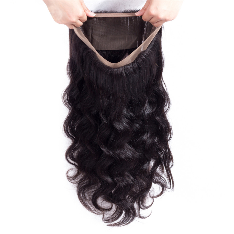 body wave Human Hair 360 Lace Frontal Cl...