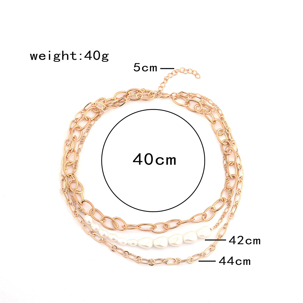 Nihaojewelry Baroque Freshwater Pearl Multi-layer Irregular Necklace Wholesale Jewelry display picture 1