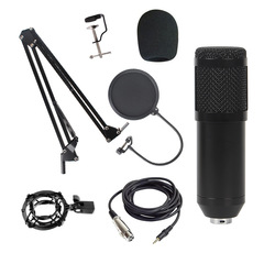 BM800 condenser microphone set bracket blowout-proof computer recording sound card live broadcast special equipment wired microphone