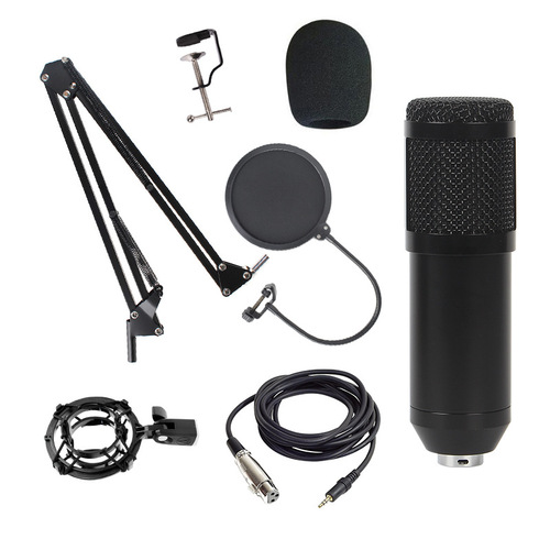 BM800 condenser microphone set bracket blowout-proof computer recording sound card live broadcast special equipment wired microphone