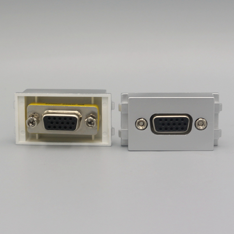 银色128型VGA直插模块投影仪VGA对接模块 15孔多媒体面板地插模块