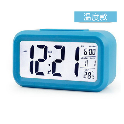 Factory direct sales smart clock rechargeable electronic digital clock smart luminous student-specific alarm clock super loud