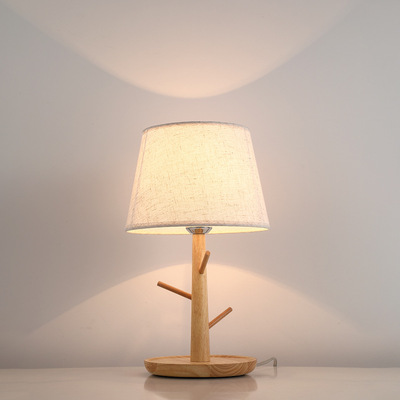 [Jie Yi]Simplicity solid wood Table lamp Northern Europe a living room originality personality bedroom Bedside lamp modern Study Wooden desk lamp