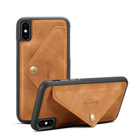 新款适用iPhoneXs Max手机壳 苹果XR插卡支架保护套X手机皮套全包