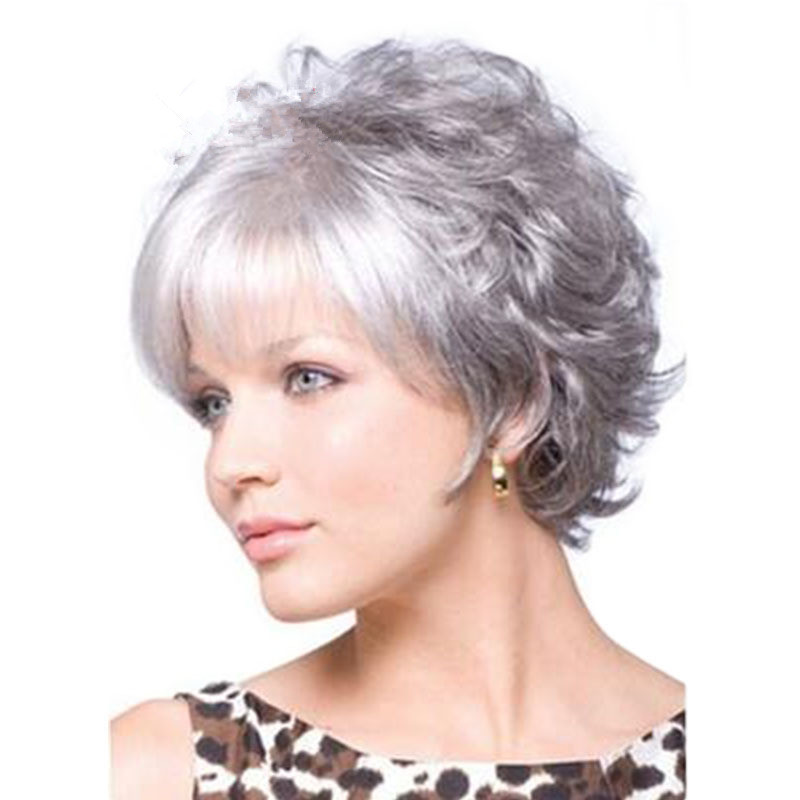 Women's Elegant Retro Holiday Street High Temperature Wire Side Fringe Short Curly Hair Wigs display picture 2