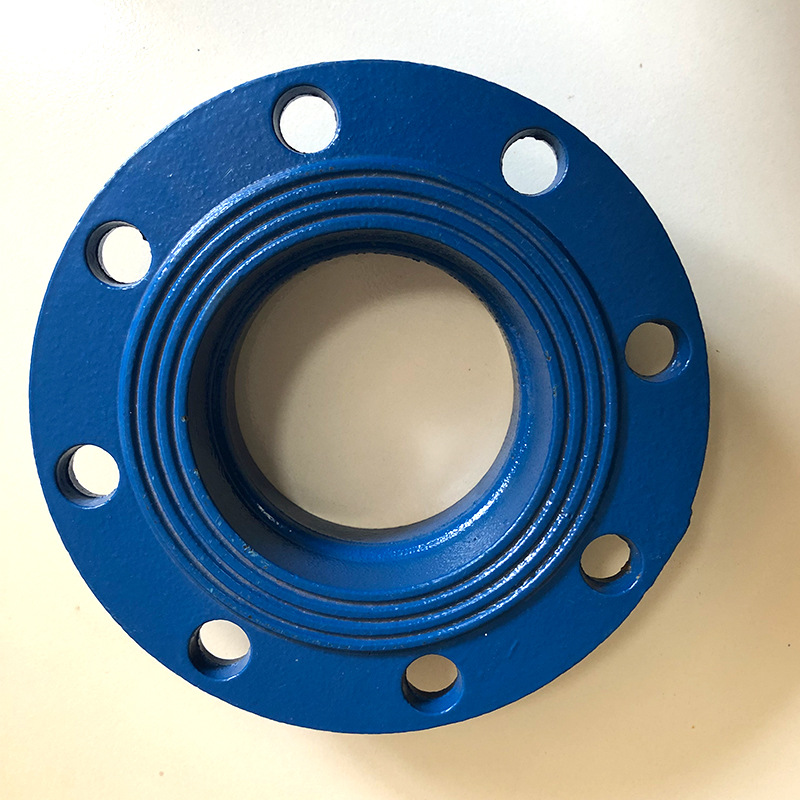 厂家直销沟槽法兰盘沟槽管件 球墨铸铁管件 DN114涂塑转换法兰