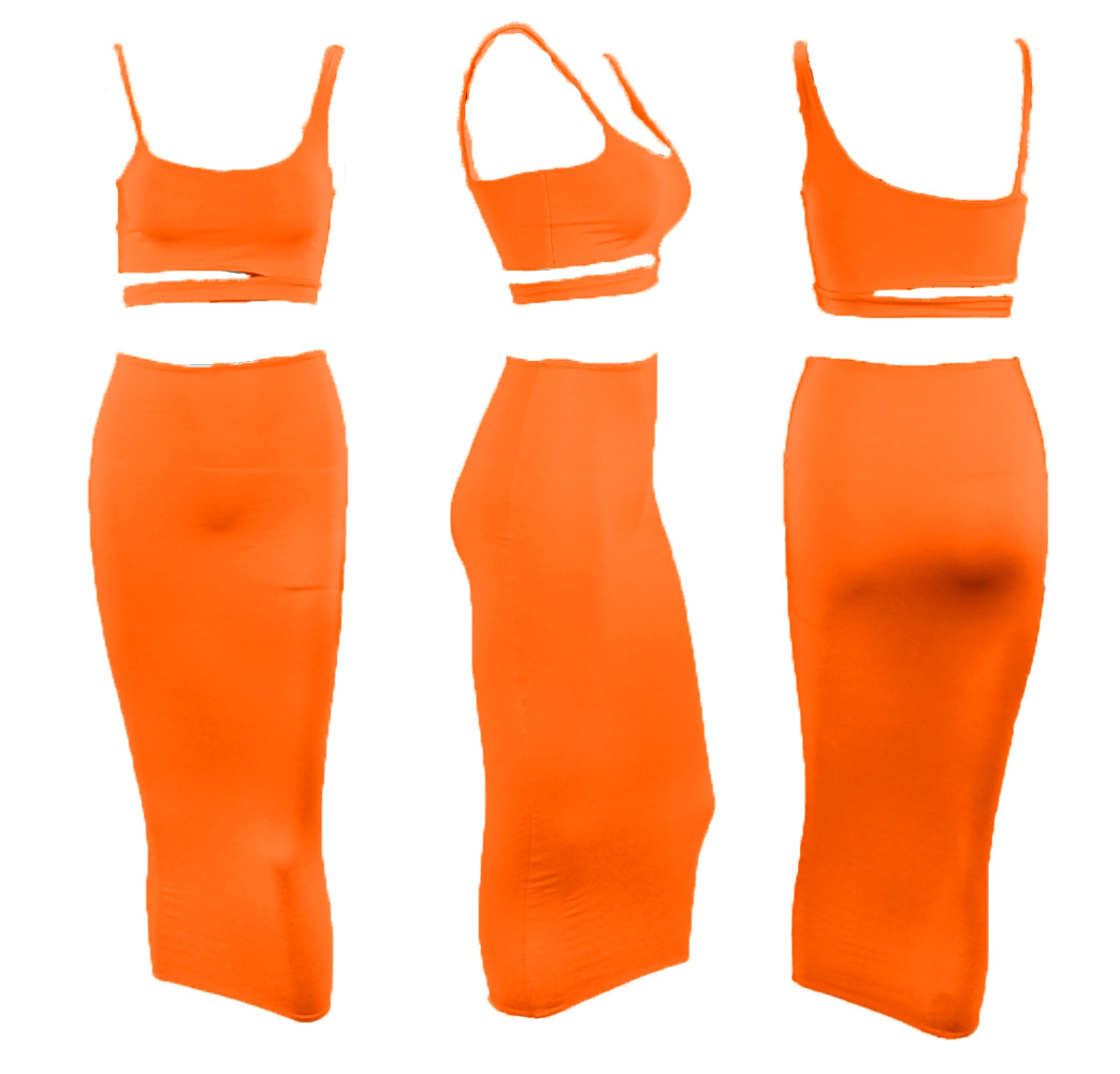 Sexy Pleated Hollow Out Cutout Out Two-piece Dress