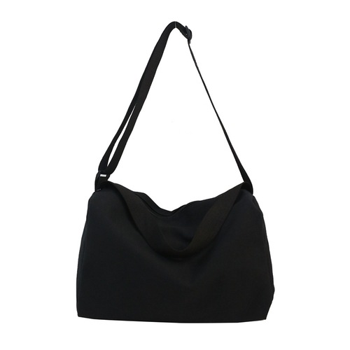 韩版春夏大容量帆布斜跨包校园学生纯色文艺日系慵懒风闺蜜大布包