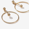 Metal fashionable brand earrings, European style, simple and elegant design