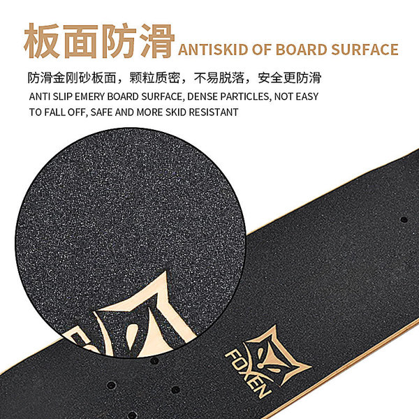 Universal professional skateboard for adults with two curved ends on…