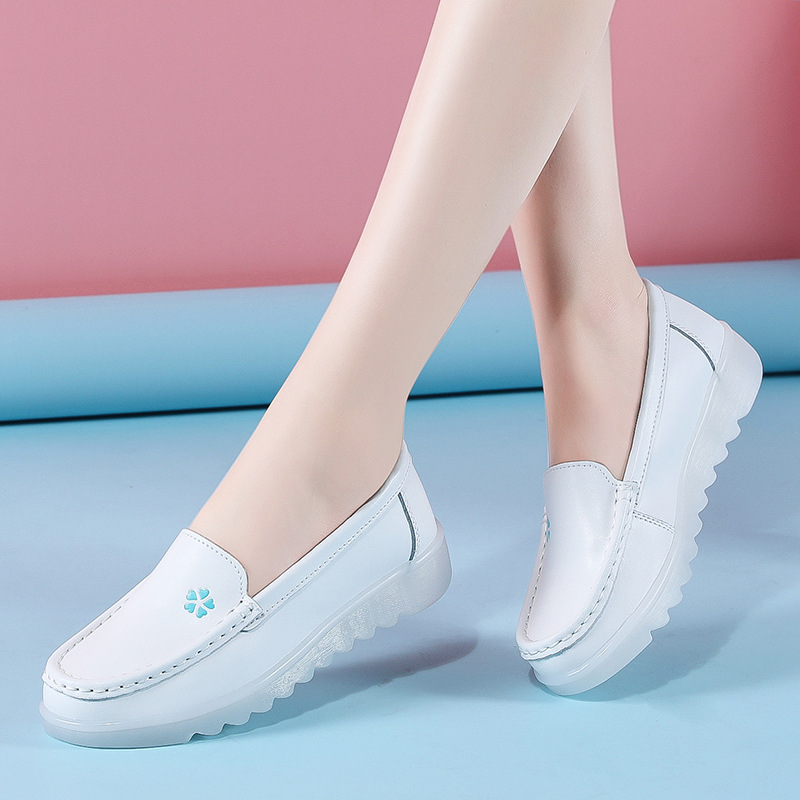 医院护士鞋白色2020新款果冻底升级版坡跟透气舒适软底可爱小白鞋
