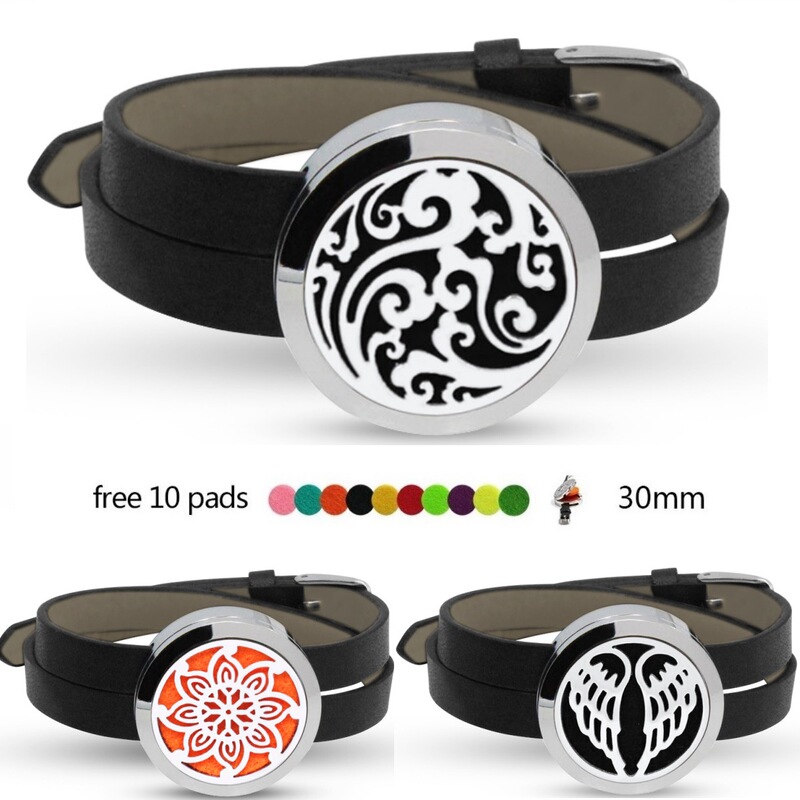 Amazon 316L Stainless Steel Hollow Scattered Essential Oil Aromatherapy Bracelet European and American Essential Oil Diffuser Bracelet