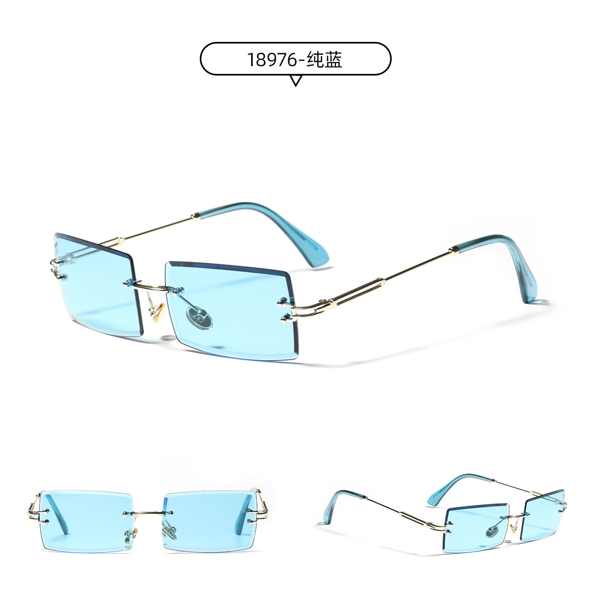 Retro Diamond Trim Transparent Glasses display picture 6