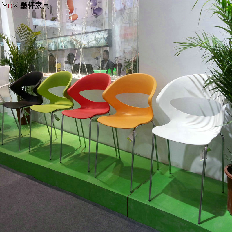 供應時尚塑鋼椅 展會洽談椅 便宜的洽談椅 甜品店椅子塑鋼椅餐椅