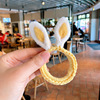 Brand cute children's hair rope, woven hair accessory, Korean style, plush