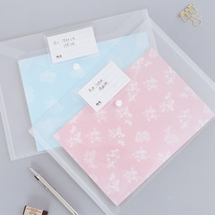 Transparent A4 file bag test paper storage bag student stationery subject classification bag file folder