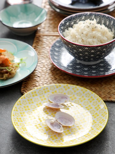 6-inch Japanese-style spit bone garbage slag plate ceramic tableware snack plate bone plate small dish plate supplied by Amazon