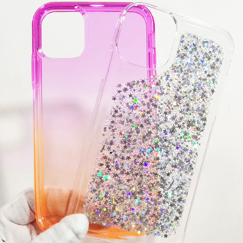 Flash Cover Glue Mobile Phone Case Apple 13 for iPhone14 Mobile Phone Case Gradient Mobile Phone Drop Glue Case Cicada Case Factory