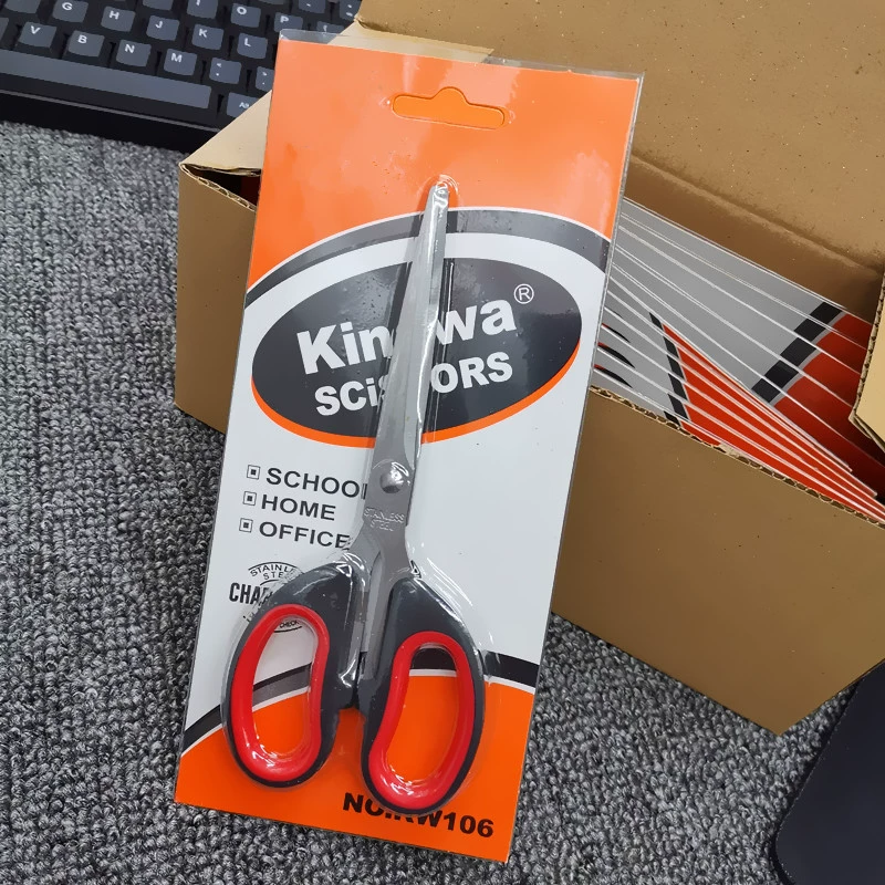 Студенческие Офисные ножницы двухцветные резиновые и пластиковые Офисные ножницы производитель в наличии Changfeng 1056