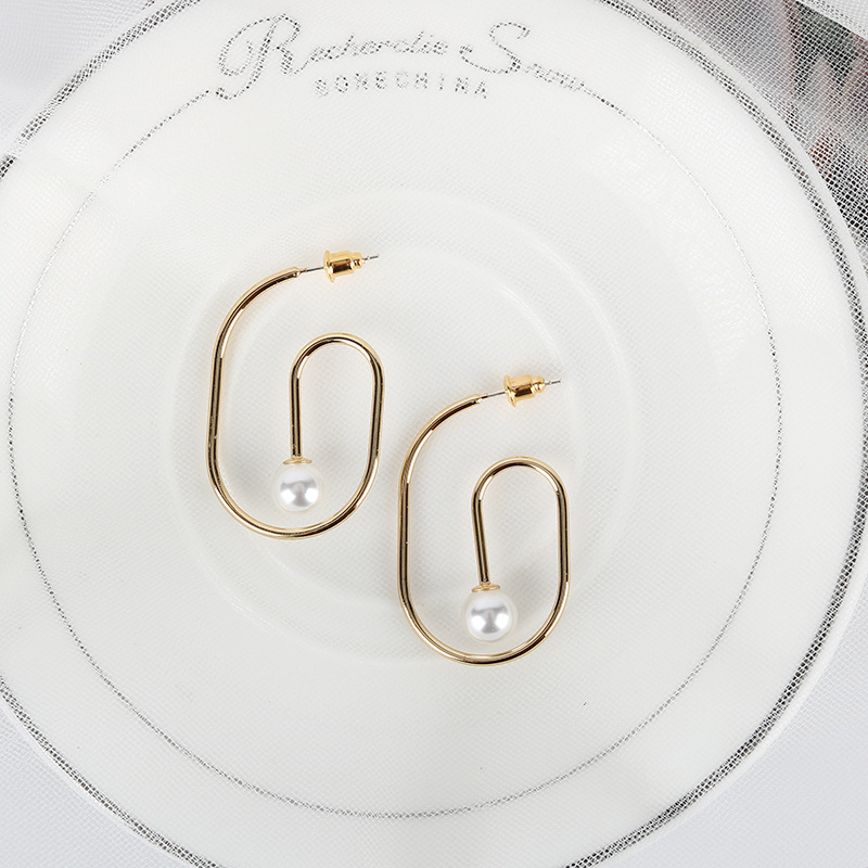 Nuevos Pendientes Populares S925 Pendientes De Aguja De Plata Chapado En Oro Real Pendientes Simples Al Por Mayor Nihaojewelry display picture 8