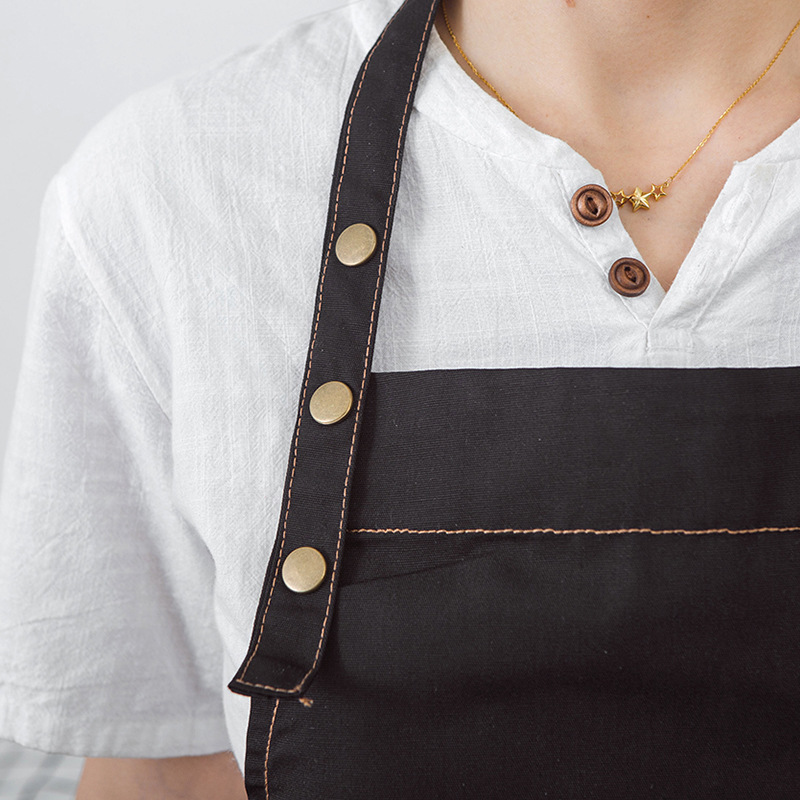 Estilo coreano cocina delantal cocina Dios impresión creativa café té restaurante casa pareja ropa de trabajo logotipo imprimible