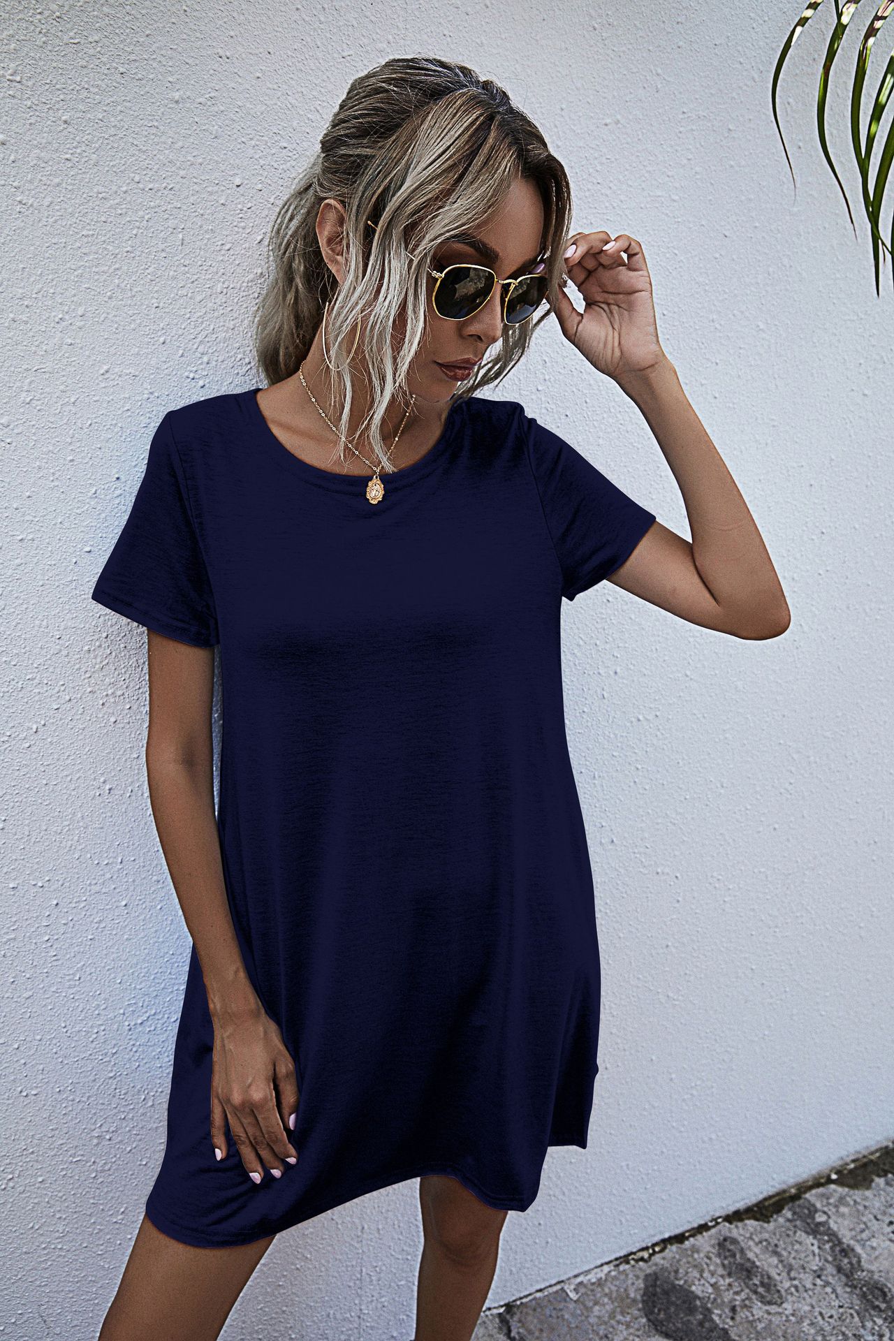 Women Clothing Summer Short Sleeve Pocket Dress 7 Women Clothing Summer Short Sleeve Pocket Dress