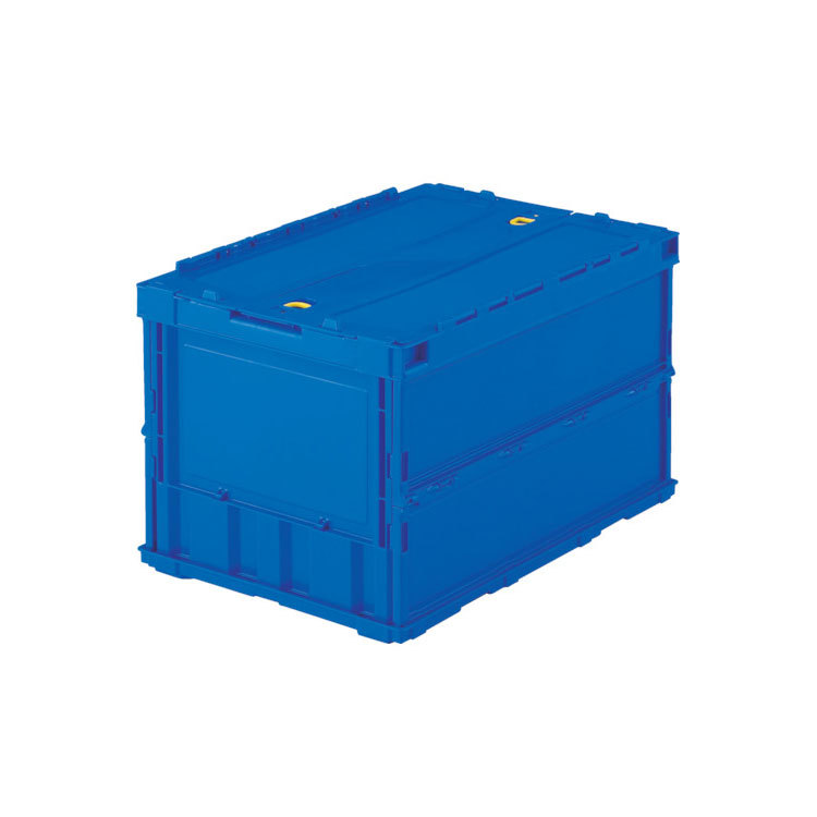 日本中山TRUSCO薄折叠式 集装箱50L 带滑动锁可组装TR-C50B（DB）