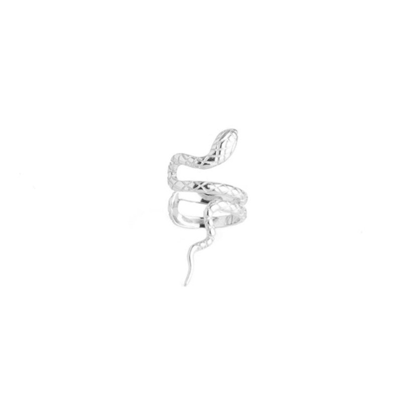 S925 Sterling Silver Fashion Creative Single Snake-shaped Ear Clip Earless Earrings display picture 1