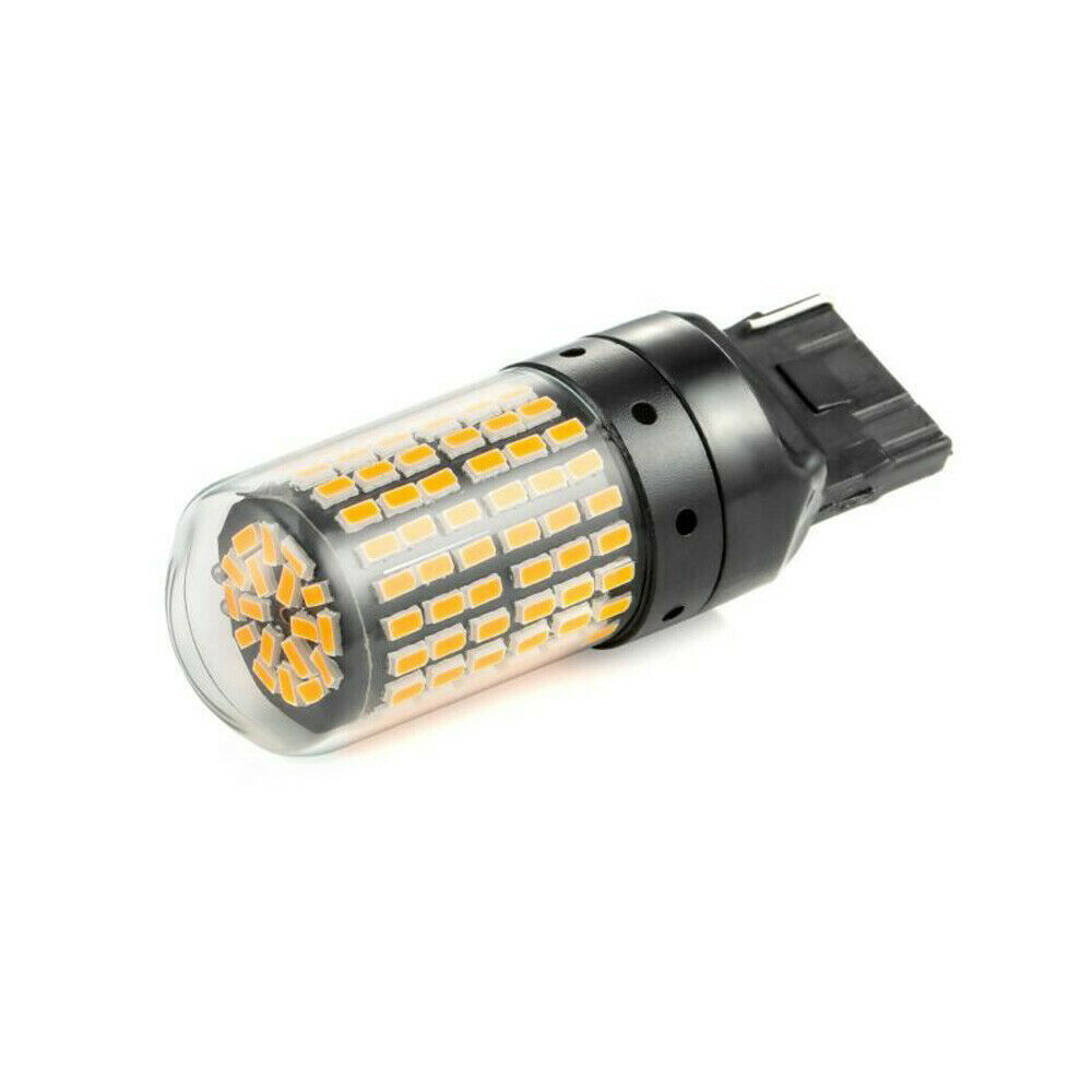 3014 144smd 7443 1157 luces de freno de alto brillo decodificación anti-frecuencia T20 amarillo image 2