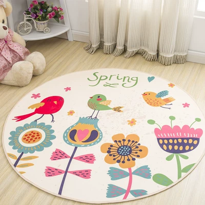 Avtomobil döşəmə paspasları – room coffee table round carpet - transparent-bird-80cm-diameter-round