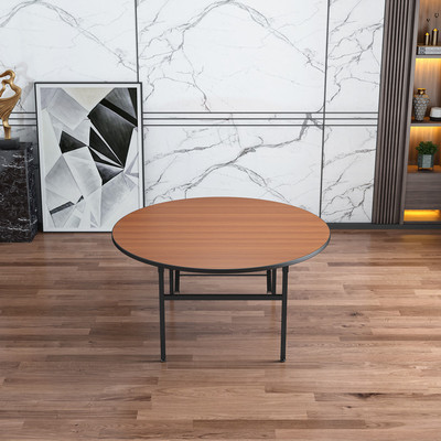 酒店圆桌防火板台面家用宴会桌折叠圆餐桌流动酒席餐桌椅厂家直销|ms