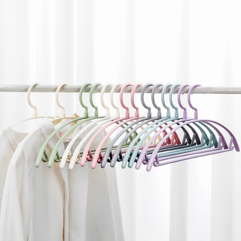 弧形無痕塑料衣架子家用防肩角晾衣挂鈎子服裝店寬肩防滑衣撐衣挂