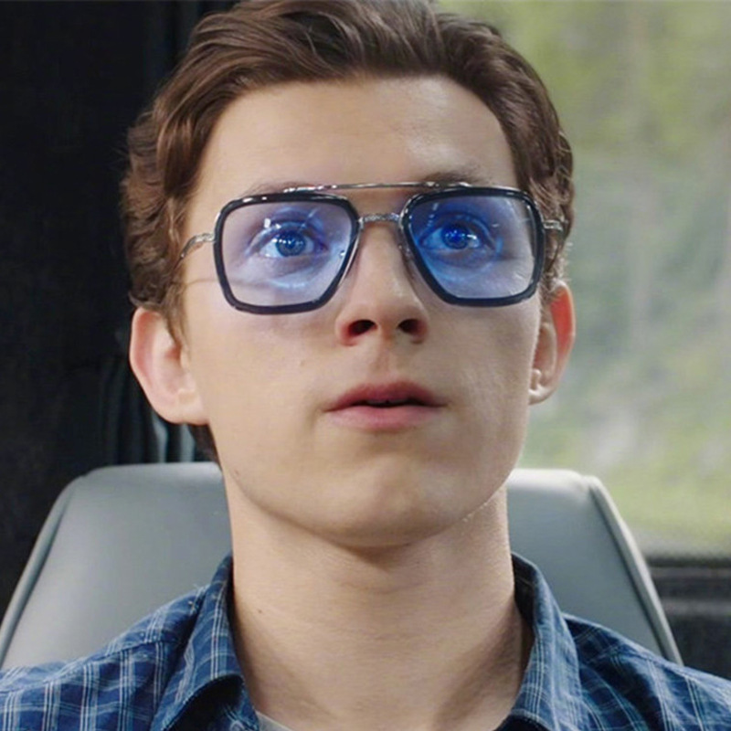 钢铁侠欧美ins太阳镜方框墨镜男士时尚潮流眼镜 批发