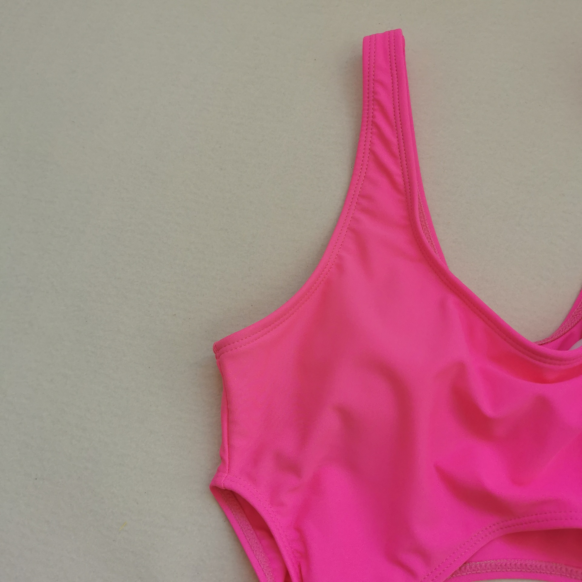 161g Weight Sleeveless Sleeve Length Nylon Fabric Type Swimming Occasion Color Block, Solid Color Pattern Women'S Gender Yellow, Black Color New Contrast Color Tassel Sexy One-piece Bikini 20