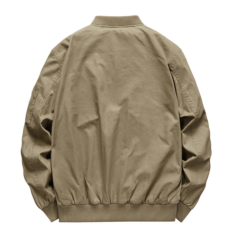 Chaqueta de estilo coreano transfronterizo de los nuevos hombres traje de vuelo deportivo casual cómodo algodón diario abrigo a juego al por mayor