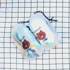 Bear Socks Bag Internet Celebrity Hardcover College Style Women's Socks Autumn and Winter White Breathable Short Women's Socks Trendy Socks