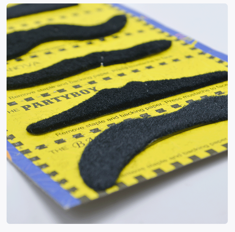 Cross-border Halloween costume party props, simulated beard, black plush gentleman's beard, self-adhesive beard set detail image 5