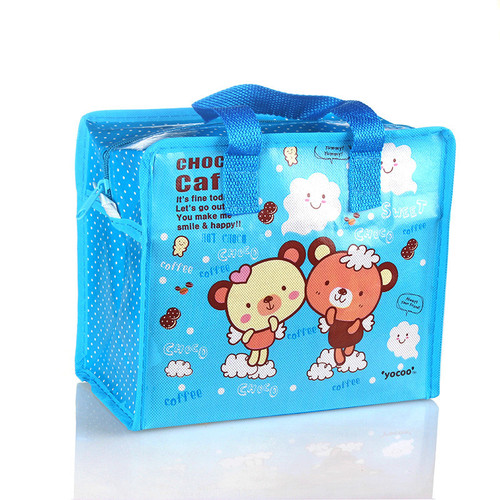 Amazon cross-border non-woven bag bento cartoon hand shopping bag color printed laminated student handbag