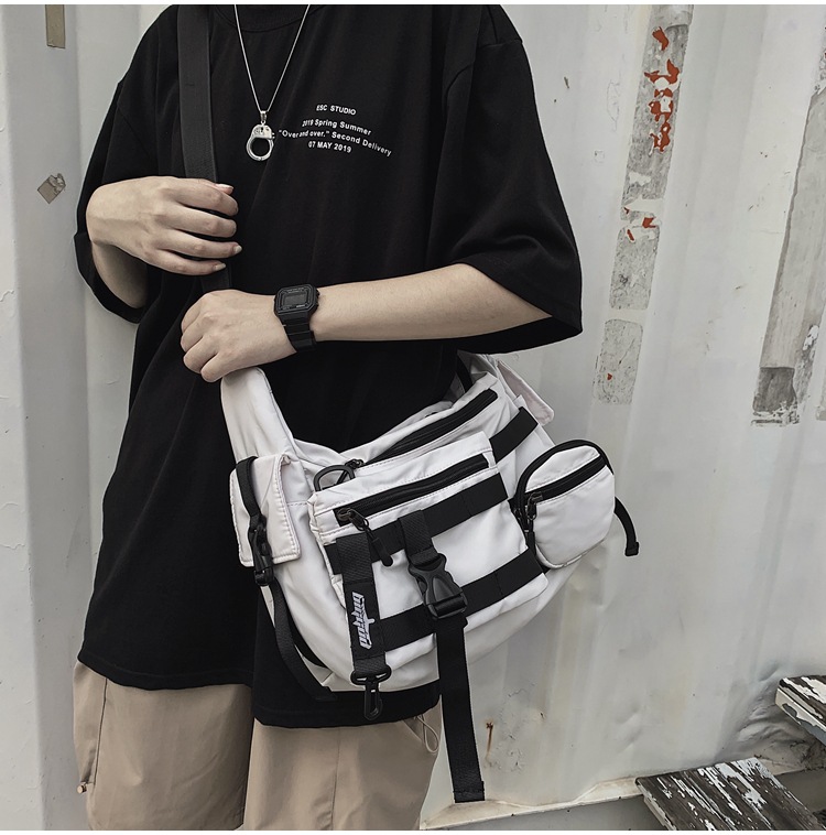 Tide Brand Messenger Bag Street Functional Bag Personality Shoulder Bag Tooling Bag display picture 46