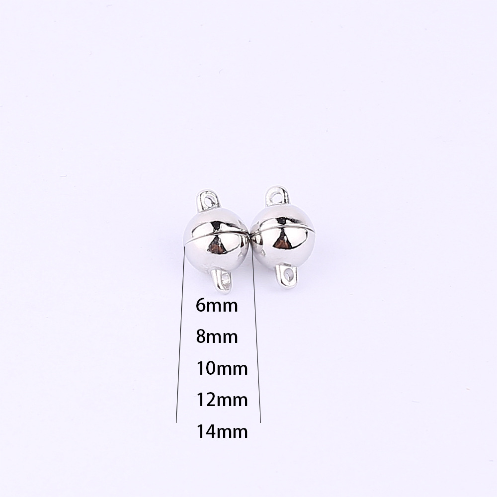 Oro imán cilíndrico hebilla redonda esférica magnética hebilla pulsera cabeza langosta hebilla DIY joyería hebilla magnética joyería del oído image 14