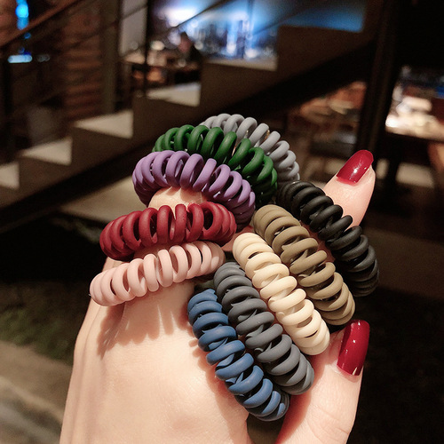 Phone cord hair tie for women, Korean seamless frosted hair tie, simple rubber band for hair, rubber band, internet celebrity hair tie