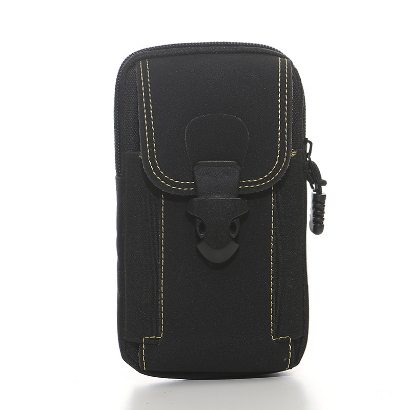 Korean style new men's mobile phone waist bag solid color change card bag multi-functional small sports bag factory wholesale