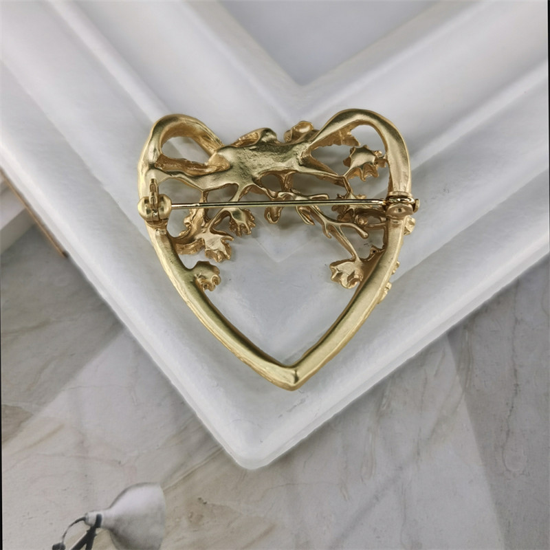 All Seasons Season Women's Gender Simple Style Pin Heart Shape Alloy Inlay Artificial Pearls Women's Brooches
