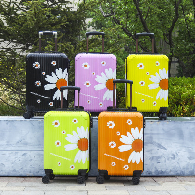 2020新款韩版图案拉杆箱20寸网红小雏菊旅行箱活动礼品行李箱复