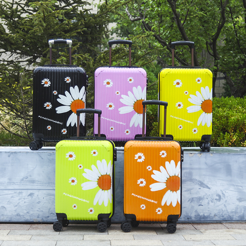 2020新款韩版图案拉杆箱20寸网红小雏菊旅行箱活动礼品行李箱复
