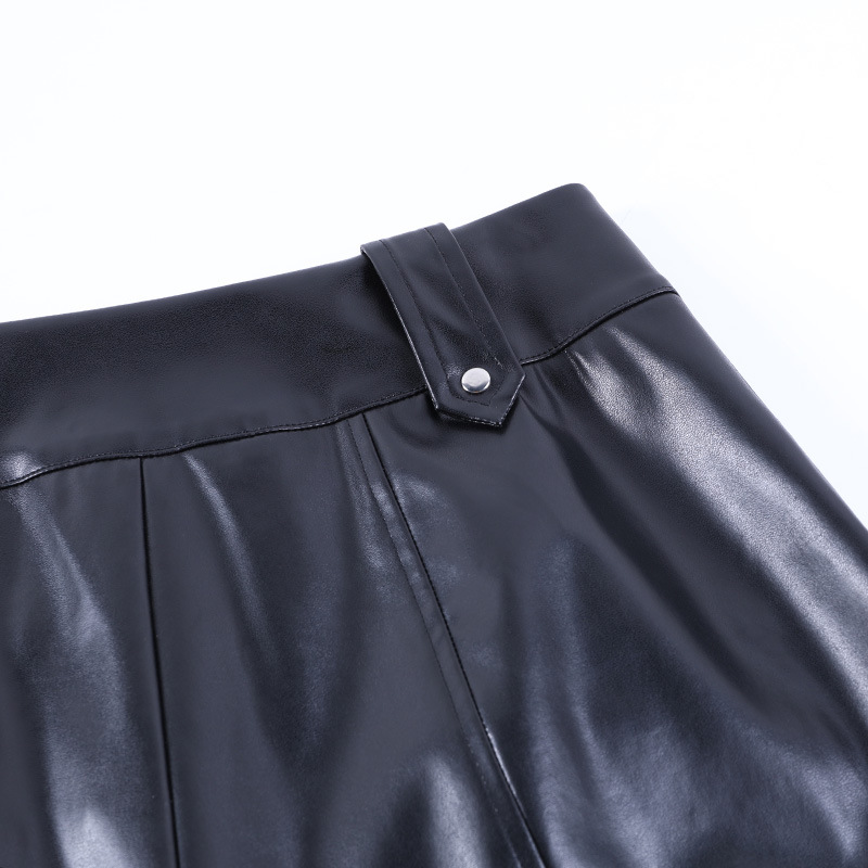 autumn and winter fashion high waist leather pants  NSXE25450