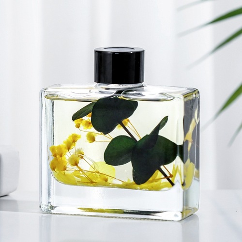 Household fire-free flat square bottle eternal flower aromatherapy indoor perfume air freshener bathroom toilet deodorizing essential oil