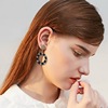 South Korean goods, square fashionable acrylic earrings heart shaped