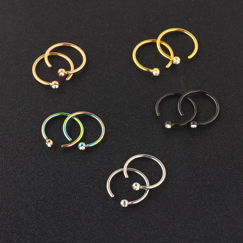 Pointed titanium steel lip stud product view